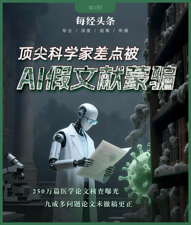 AI催生生物医学科研危机顶尖科学家差点被AI假文献蒙骗，每经独家对话亲历者、《柳叶刀》文章作者Maxim Topaz